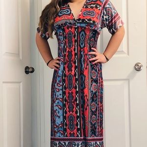 Long Summer Poolside Stretchy Dress Size S